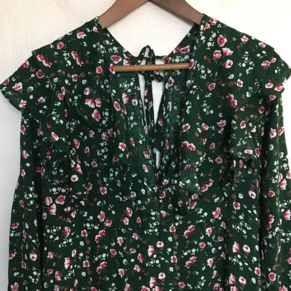 Ghospell Floral Ruffle Hem Maxi Dres - Picture 6 of 13